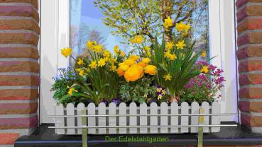 Blumenkastenhalter für die Steinfensterbank außen aus Edelstahl    80 cm/ Sturm sichere Blumenkastenhalter / Blumenkastenhalter Außen