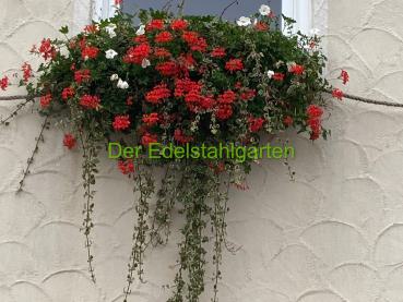 Blumenkastenhalter aus Edelstahl  für  Steinfensterbank    60 cm   / Sturmsichere Fensterbankhalterung