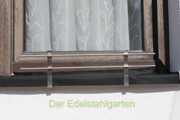 Blumenkastenhalter aus Edelstahl für die Alu-Fensterbank 80 cm ohne Bohren / Sturmsichere Blumenkastenhalter aus Edelstahl / Blumenkastenhalter
