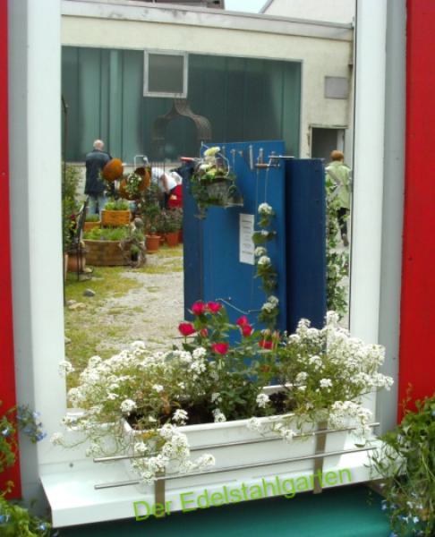 Blumenkastenhalter ohne Bohren  für die Alu-Fensterbank 60 cm aus Edelstahl  /  Sturm sicher Blumenkastenhalter / Blumenkasterhalter aus Edelstahl