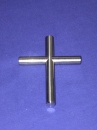 Grabkreuz Edelstahl 500 x 170 xø 14 mm mit Stumpfen Enden  mit 2 Befestigungen